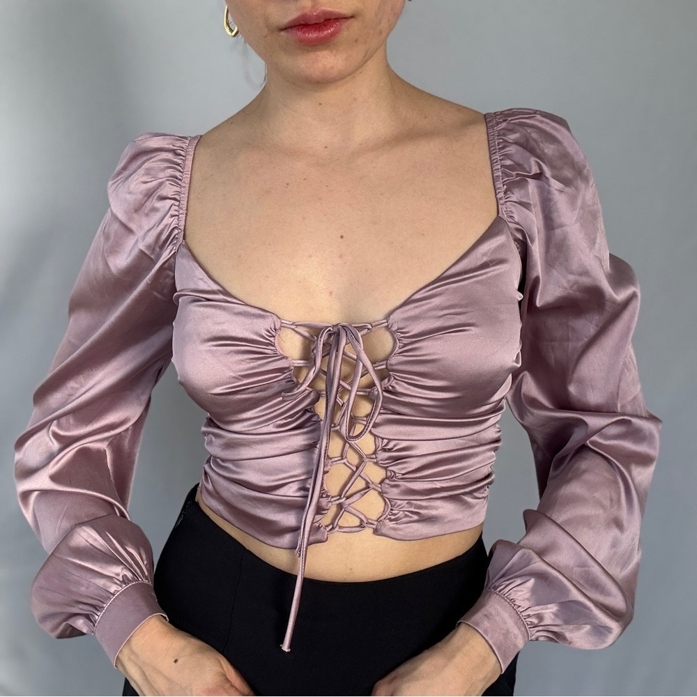 Lavender Silk Blouse
